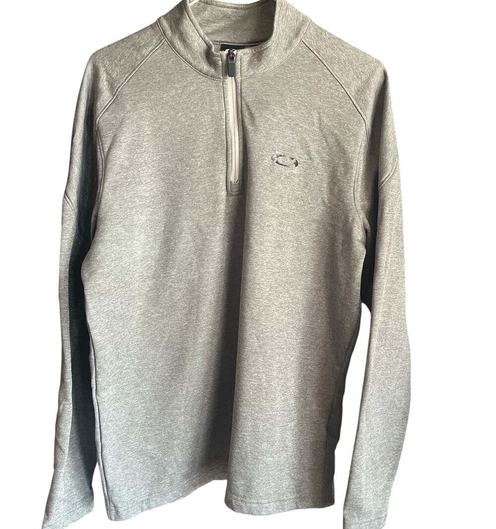 Oakley Men's Heather Gray 1/4 Zip Pullover Performance Sweatshirt Size Small